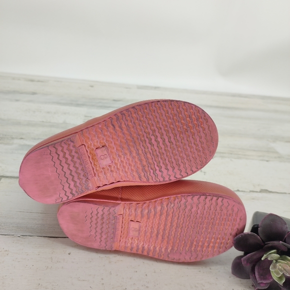 Hunter Girls Pink Rain Boots Slip On Classic - Picture 5 of 5